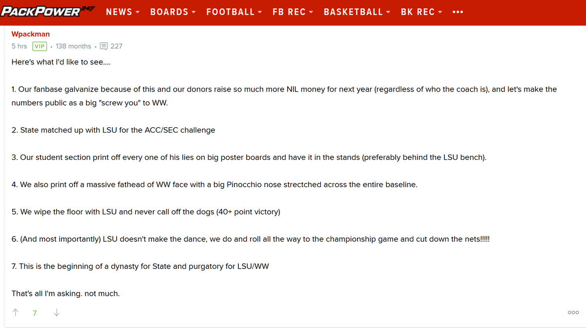 BoardGeniuses's tweet image. This #NCState fan has a very modest wish list.