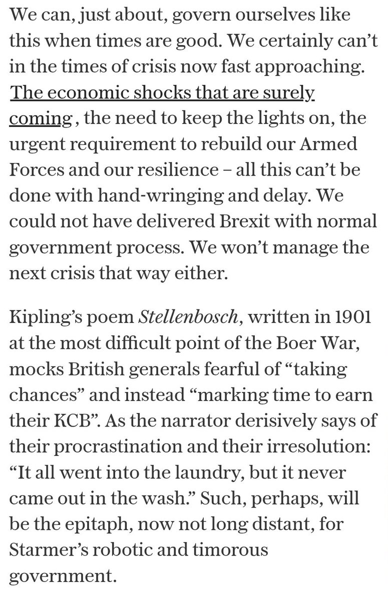 DavidGHFrost's tweet photo. "Why is the British government so often overwhelmed by entropy, the constant disintegration of action into nothingness?"

Starmer avoids responsibility, but he is the product of a failing system, not its creator. 

My @Telegraph column tonight. 👇

https://t.co/sBmdY6BaVb https://t.co/OdIupWL9mE