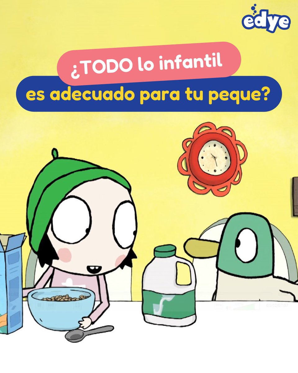 edyetv's tweet photo. Elegir qué ven nuestros peques no siempre es tan simple 🤔

No todo lo que dice “infantil” está pensado para su etapa.

Series como Sarah y Pato invitan a mirar con calma, reír con tranquilidad y dejar que la imaginación haga su parte 🦆✨

Descúbrela en Edye.

#SarahYPato #Edye https://t.co/DoIMphrM5W