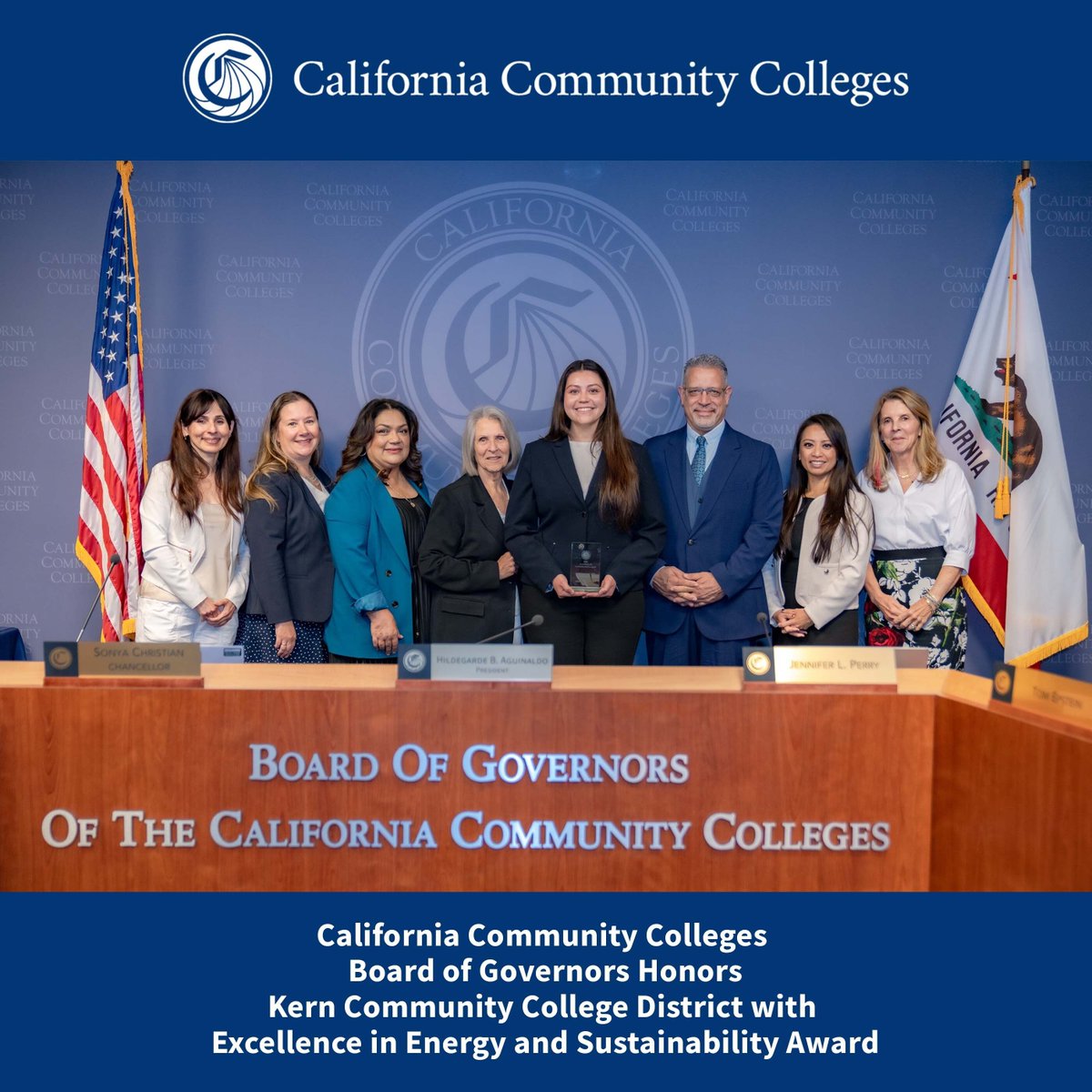 CalCommColleges's tweet image. CONGRATULATIONS! The Kern Community College District was awarded the California Community Colleges Board of Governors’ “Excellence in Energy and Sustainability – Faculty/Student Initiatives.” 

Read more at bit.ly/CCC_EnergyAwar…. 

#Vision2030 #KernCommunityCollegeDistrict
