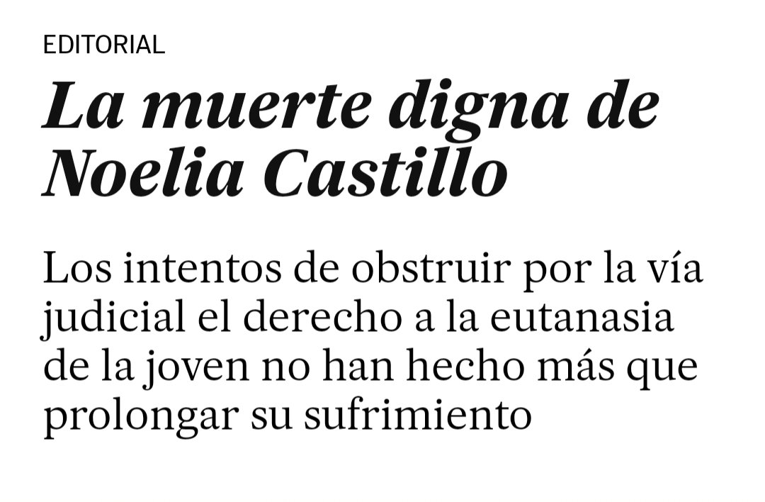 A favor de cualquier derecho porque los derechos no obligan, se ejercen, o se dejan de ejercer, desde la libertad. 

La eutanasia garantiza una forma lúcida y civilizada de morir, aliviando un sufrimiento muchas veces atroz e innecesario

Respeto y reconocimiento