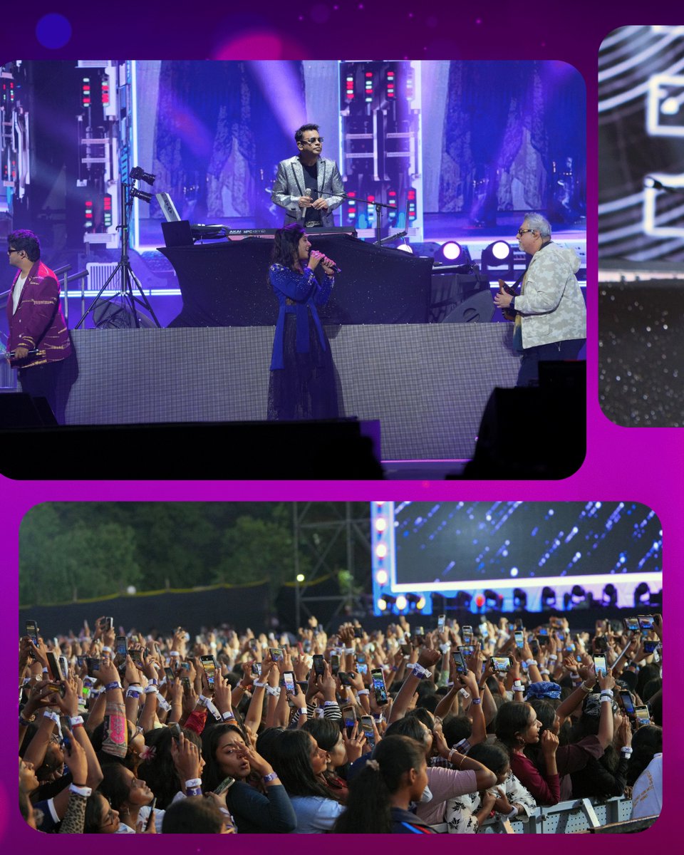 myrecchennai's tweet photo. The night came alive with music as A. R. Rahman took over the stage, turning Recharge into an unforgettable experience.
Every note, every beat, and every moment carried a certain magic that filled the entire campus.

#REC #Recharge2026 #ARR #ARRLive https://t.co/1DPbVIfr6v