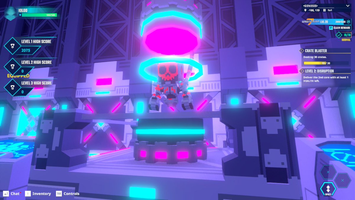 iolooo's tweet photo. Deathbot spotted in The Sandbox Season 7. I’m definitely not panicking. @TheSandboxGame  https://t.co/gu04NSVqni #Season7 https://t.co/ohO7vkUtui