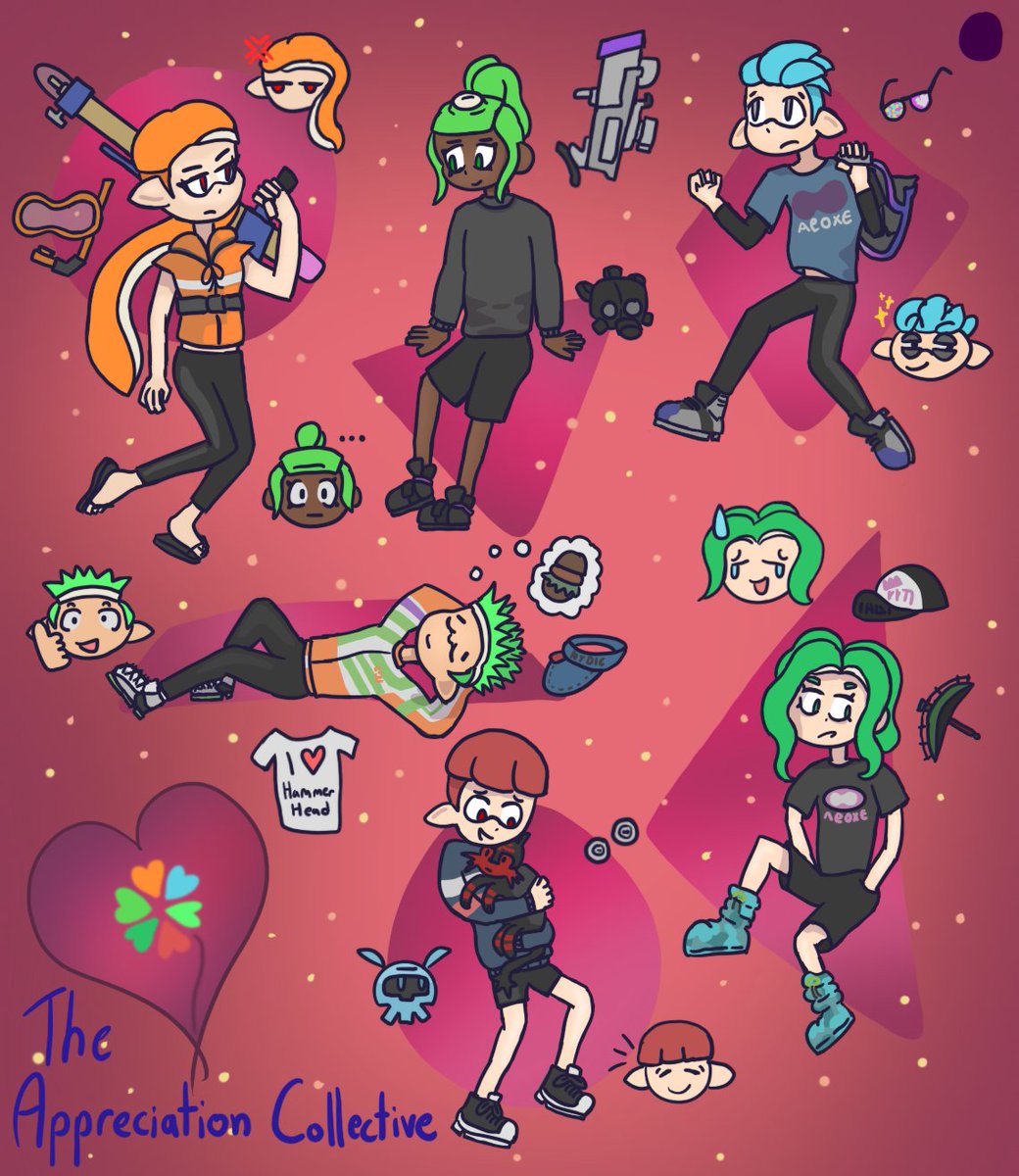 CherriBTea's tweet photo. The team that Appreciates.

@ApprCollect_Spl 

#Splatoon #CompSplatoon #SplatoonArt https://t.co/YRRllL6mLS