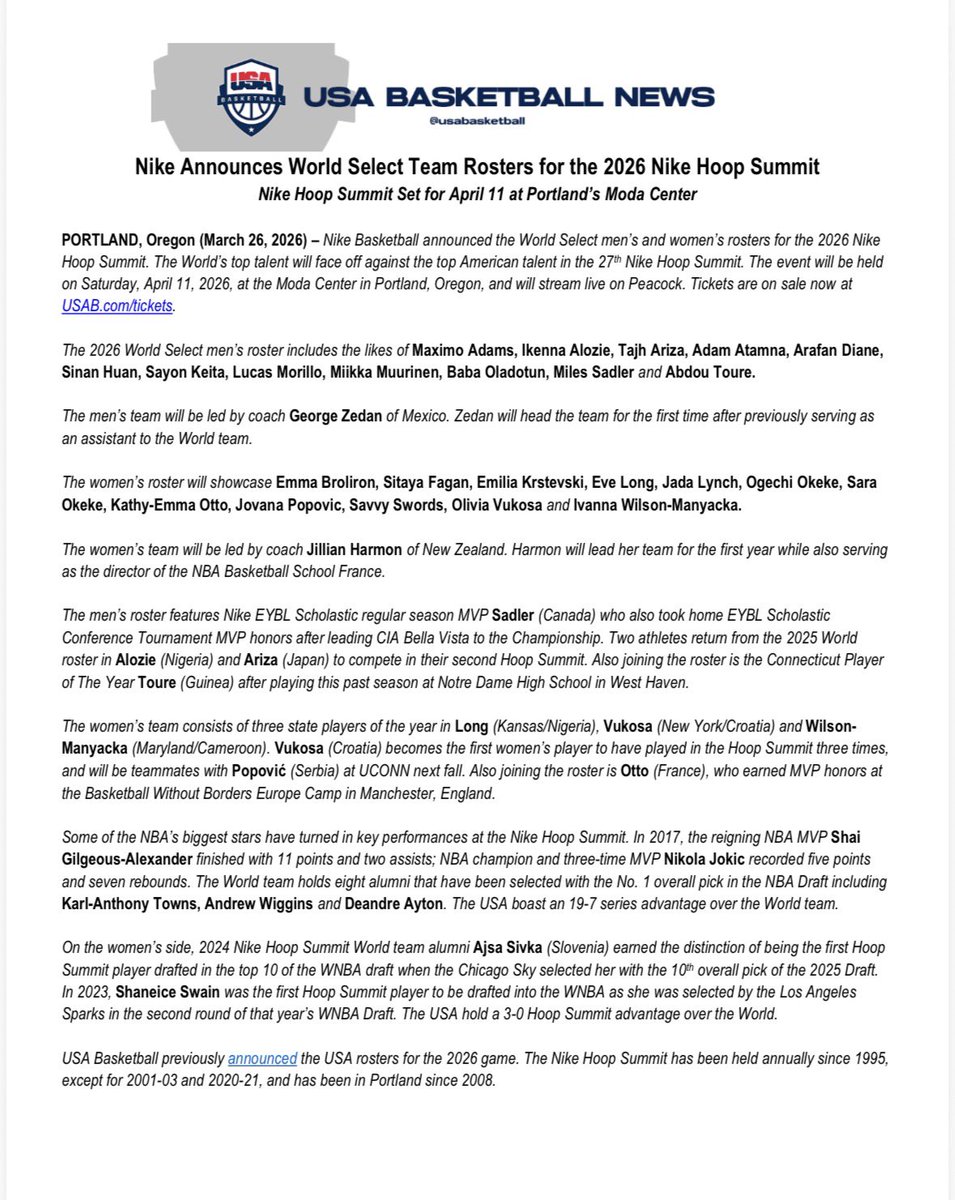 Nike Hoop Summit tweet media