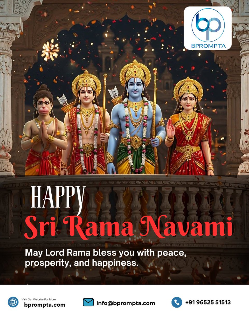 BPrompta's tweet photo. Wishing You a Joyful Sri Rama Navami
Celebrate the sacred occasion of Sri Rama Navami with devotion and positivity. https://t.co/0Mukbccobk