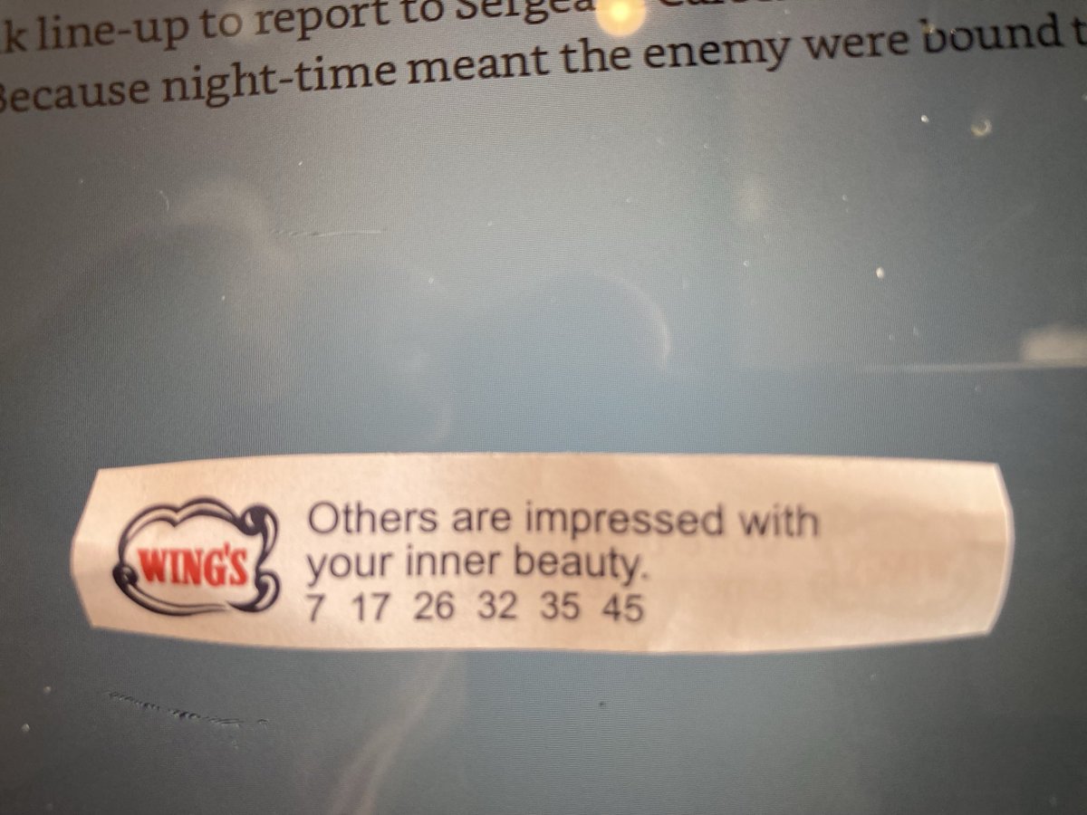 After lunch today I received this lunch, and it is so true, I am well known for my inner beauty....
🤔