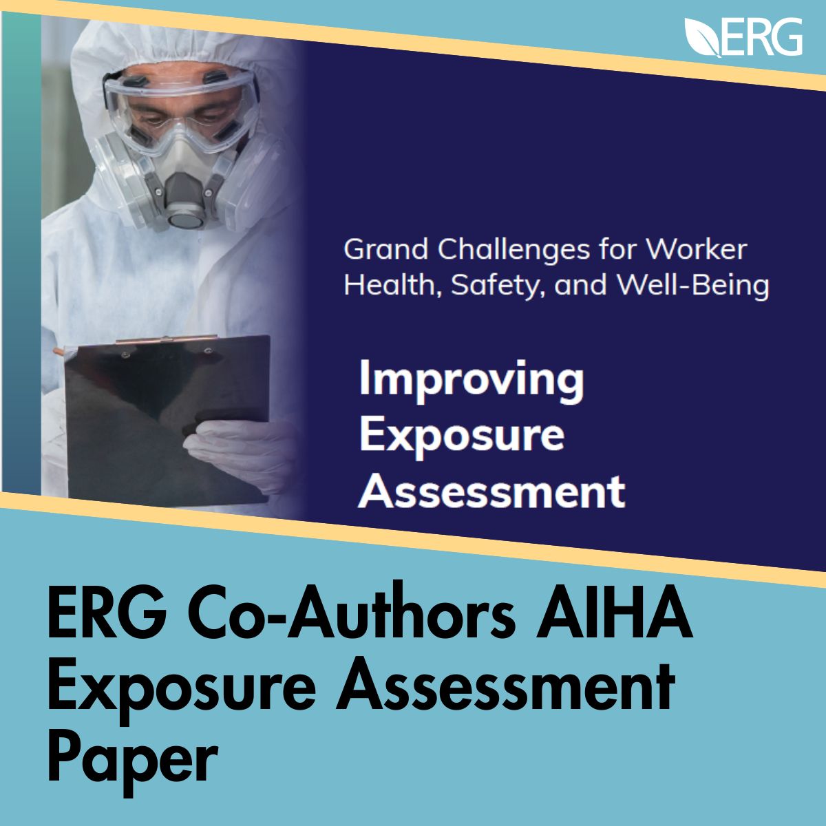 ERGupdate's tweet photo. Protecting workers has been a part of our mission for more than 40 years. We're proud that ERG’s Kris Cramer co-authored "Improving Exposure Assessment," outlining strategies to strengthen how chemical exposures are measured. 

More info here: https://t.co/tN8lRyOQnT https://t.co/FekCKLYBp0