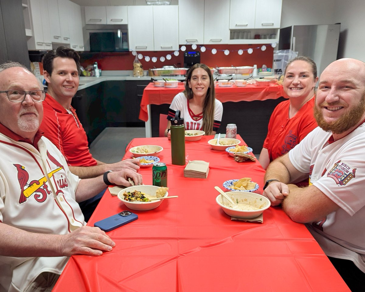 LopataCPA's tweet photo. Cardinal's Opening Day calls for celebration! 

Our team enjoyed tasty treats and quality time connecting with each other. Grateful for time to recharge together and celebrate a classic STL tradition. 

Let's Go Cards!🐦⚾❤️ https://t.co/nte2AHBko6
