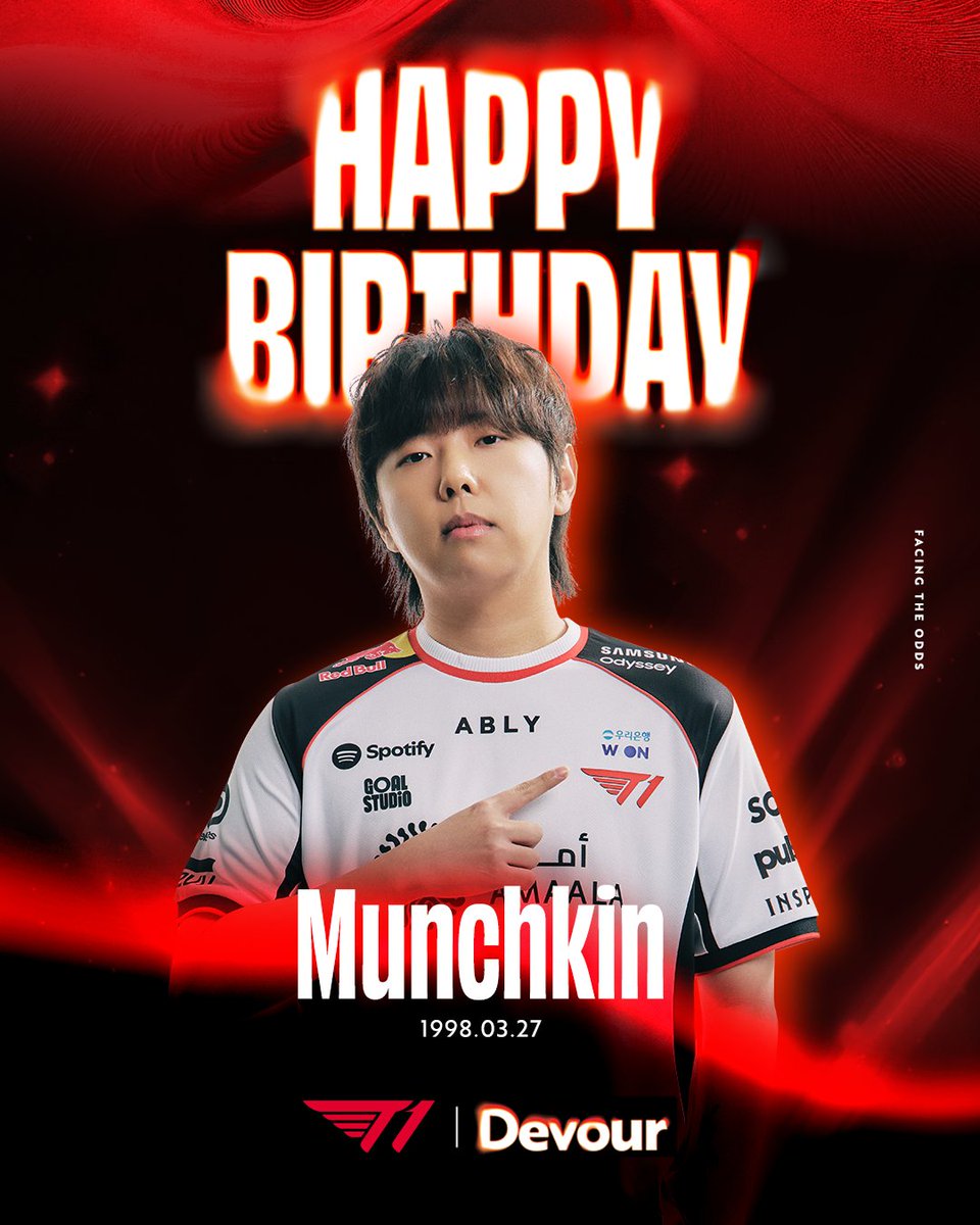 🦌 HAPPY ‘Munchkin' DAY 🦌

3월 27일은 T1 VALORANT팀 ‘<a href="/MUNCHKING_/">Munchkin</a> ’ 변상범 선수의 생일입니다. 

#T1VALORANT #T1BIRTHDAY