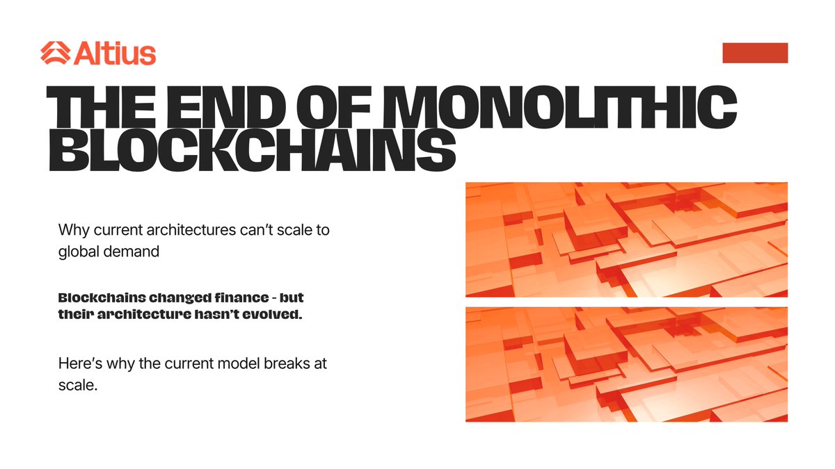 spacetraveler23's tweet image. The first generation of blockchains proved something powerful:
Bitcoin → digital scarcity
Ethereum → programmable money
But here’s the uncomfortable truth: they weren’t built for billions of users.
Х-@AltiusLabs 
1-7 #AltiusLabs
