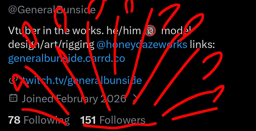 GeneralBunside's tweet photo. 150 followers! Let's goooooo!!!
Now I just need a handful of you to follow on twitch and I'd have affiliate this week https://t.co/fIWn7YYgQn