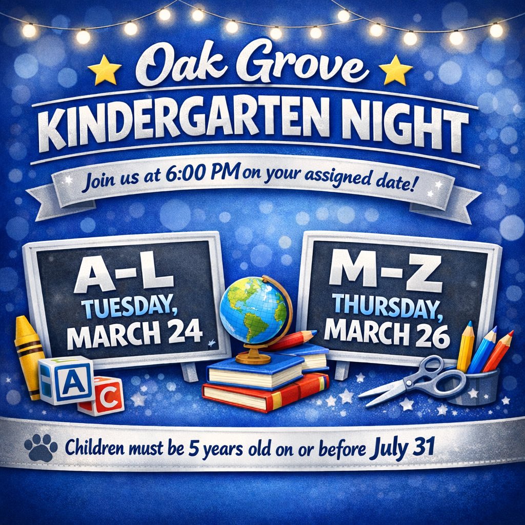 Don’t forget to join us this evening at 6 pm if you have a child who will by 5 by 7/31! #OGGrizzlies #GrizzlyPride