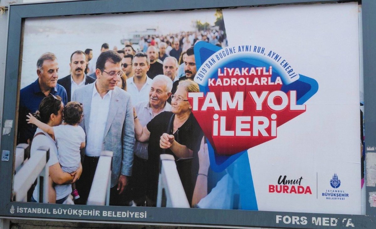 Ekrem İmamoğlu bilbordları tekrar İstanbullularla birlikte, İstanbullular çok özledi.