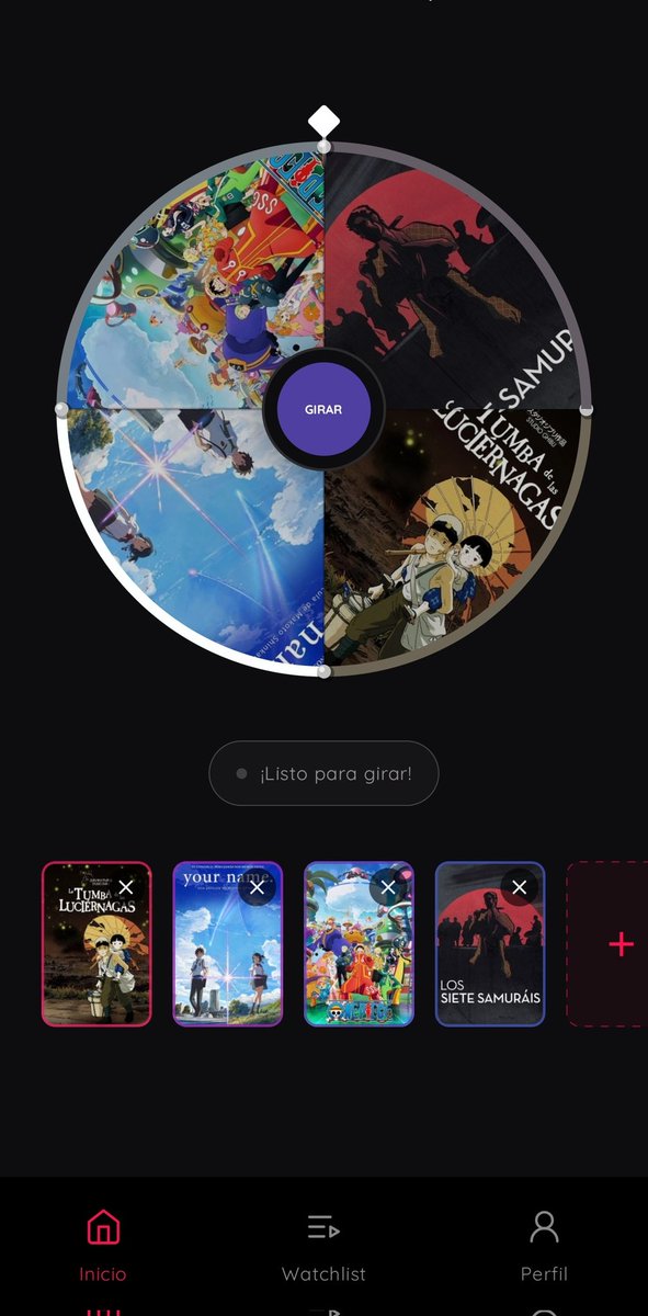 theredjem's tweet photo. Preparando la nueva actualización de Geekly. Versión 0.5.0.  La idea en esta parte es que la app nos ayude en los momentos de indecisión, para eso creamos una ruleta en la que cargamos el contenido que queramos y la ruleta elige por nosotros. https://t.co/e60LOQciaM