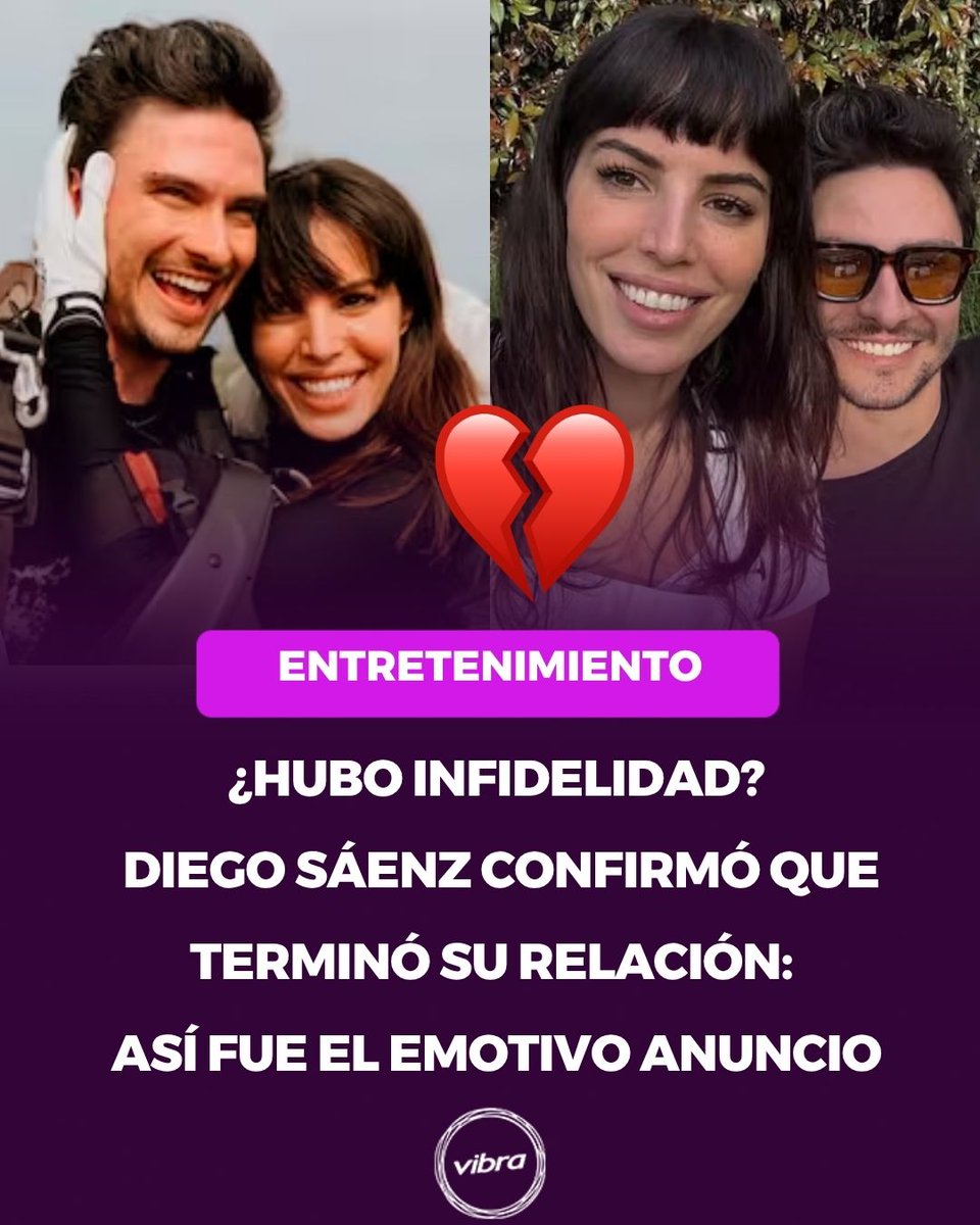 vibra_co's tweet photo. La pareja dejó en shock a sus seguidores al contarles que su relación no va más, ¿por qué? 😱 👀 💔 #DiegoSaenz #CristinaWarner #Terminaron
Detalles aquí: https://t.co/vsB65aYZRF https://t.co/un4bvAM2JJ