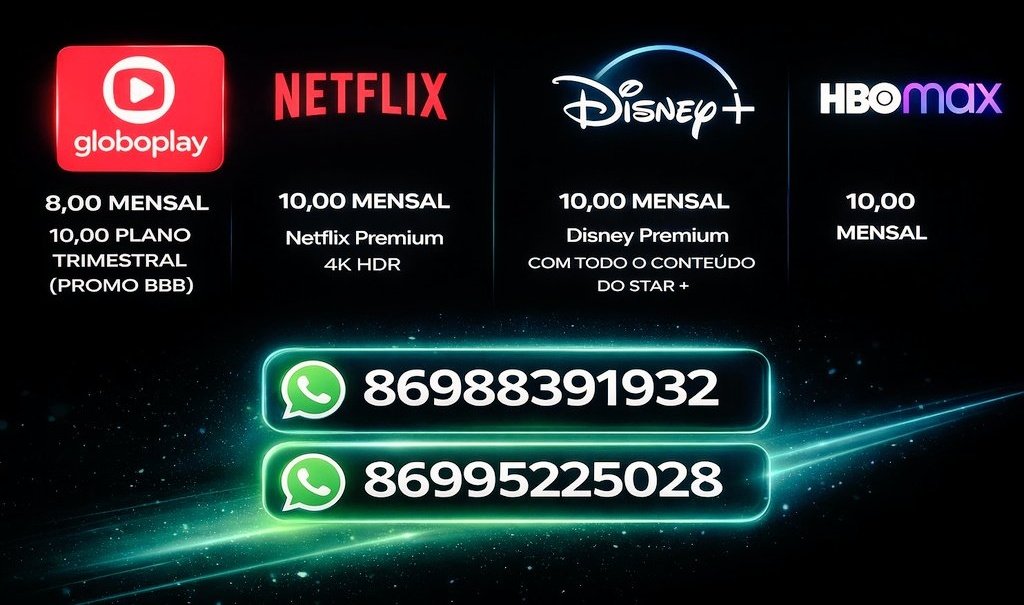 #BBB26 , Fórmula 1, Superliga, Brasileirão e mais!!🔥

Tenho tela da Globoplay por apenas 1O,OO e você utiliza por 3 meses

Também tenho:
Netflix 1O,OO
Disney 1O,OO
HBO 1O,OO
Globoplay + Premiere 12,OO
E+

Chama no contato que está na bio.Feedbacks no postfixado.

Brasil Franca