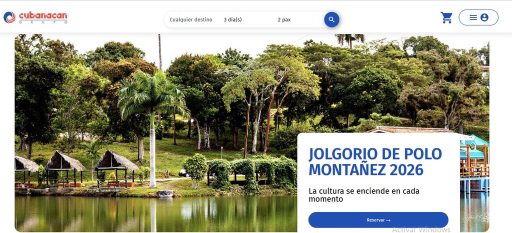 ¡Ya está disponible! 🎉
En nuestro sitio web de ventas grupocubanacan.com ya puedes reservar el Jolgorio y asegurar tu lugar para vivir una experiencia única.

Solo búscalo en la sección de experiencias del sitio y reserva.

No te lo pierdas…