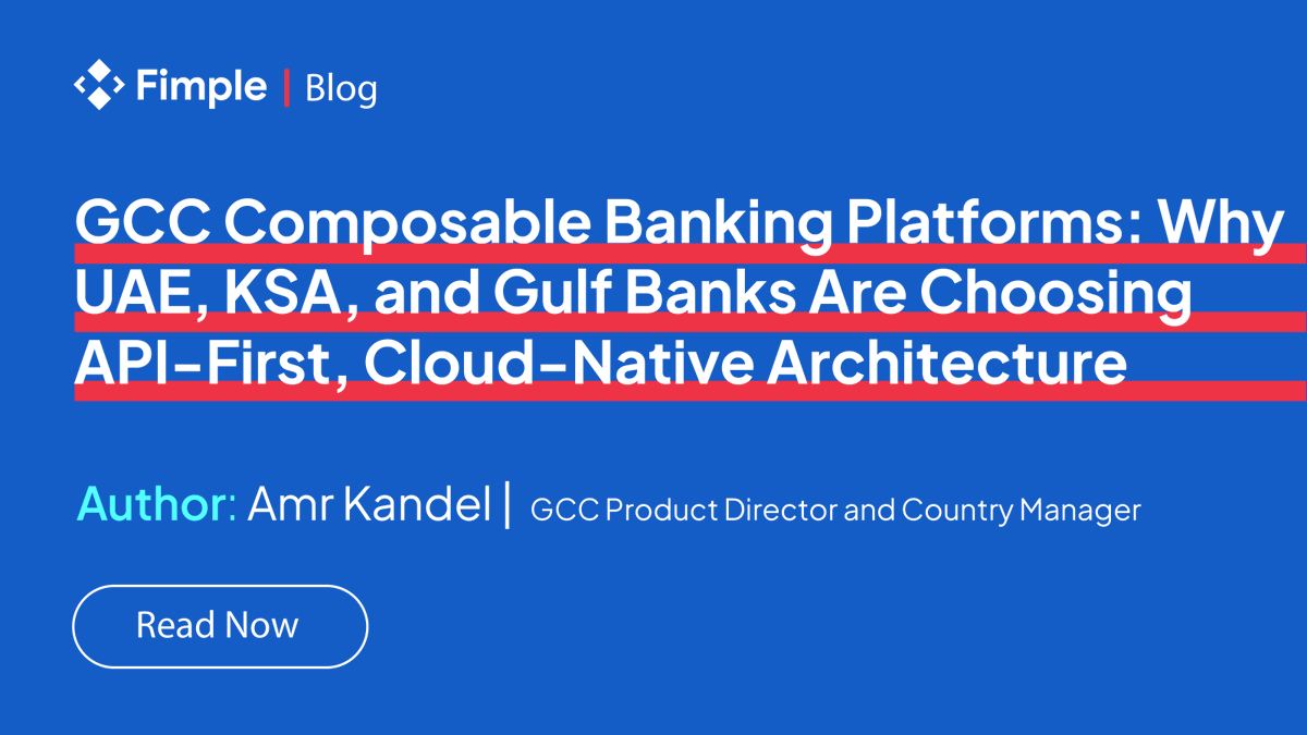 Fimpleos's tweet photo. As GCC financial institutions accelerate digital transformation, the choice of banking architecture is becoming a strategic decision that will define competitiveness for the next decade.

From Dubai to Riyadh, banks are increasingly moving toward API-first, cloud-native, and composable platforms to meet rising demands for agility, regulatory adaptability, embedded finance, and scalable innovation.

In this insightful article, Amr Kandel, our GCC Product Director & Country Manager, explores why GCC Composable Banking Platforms are becoming the foundation for future-ready banking across the region, and what institutions must consider when modernizing legacy infrastructure.

A valuable read for banking leaders, fintech strategists, and digital transformation decision-makers across the Gulf

Read the full article here: https://t.co/5HnL0TaOOv

#DigitalBanking #ComposableBanking #BankingTransformation #APIFirst #CloudNative #BaaS #GCC #SaudiArabia #UAE #Fintech #BankingInnovation