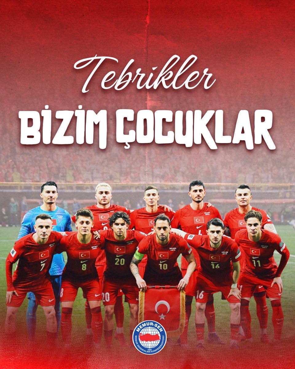 MemurSenKonf's tweet photo. A Millî Futbol Takımımızdan Anlamlı Galibiyet 

A Millî Futbol Takımımızın Romanya karşısında ortaya koyduğu üstün performans, kararlılık ve mücadele azmi milletimize büyük bir gurur yaşatmıştır. Sahaya yansıyan birlik ruhu, disiplin ve fedakârlık; ortak değerlerimizin güçlü bir yansıması olmuştur.

Bu kıymetli başarıda emeği geçen tüm futbolcularımızı, teknik ekibi ve katkı sunan herkesi tebrik ediyor; millî takımımızın başarılarının artarak devam etmesini temenni ediyoruz.

Bravo bizim çocuklar.

#BizimÇocuklar
