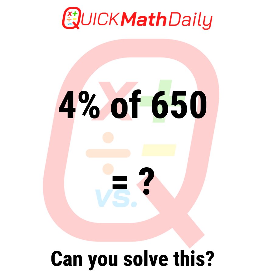 QuickMathDaily's tweet image. Daily math puzzle to keep your brain sharp! 📖

#MathIsFun #QuickMathDaily #BrainTeaser #MathProblem #Mathematics #LogicPuzzle #MentalMath