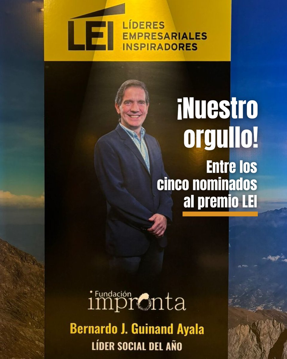 ImprontaVzla's tweet photo. ¡El corazón de Impronta late con fuerza! 🧡 
Celebramos que Bernardo Guinand, nuestro fundador y presidente, es finalista de los premios #LEI2026 de @EY_Venezuela
Un reconocimiento a su liderazgo humano y profesional enfocado siempre en ser útil a nuestras comunidades. https://t.co/4g1awXo3zc