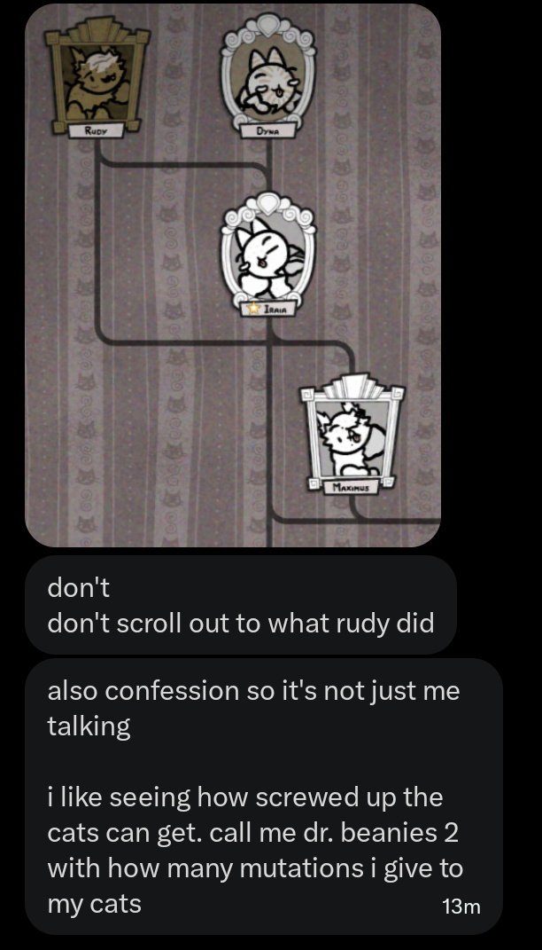 Mewgenics Takes & Confessions tweet media