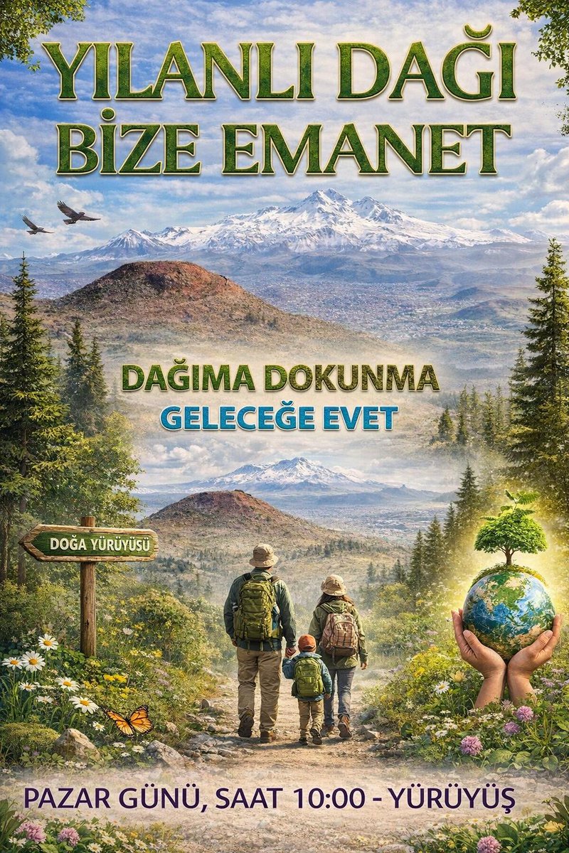 Arkadaşlar yılanlı dağımıza sahip çıkmak için Kayseri'deki tüm sporcu grup ve kulüpler ile yılanlı dağı için yürüyüş yapıp basın açıklaması yapılacaktır. Müsait olan herkesin katılmasını rica ediyorum. Bu bir faaliyet değildir doğamıza ve dağlarımıza sahip çıkmalıyız
