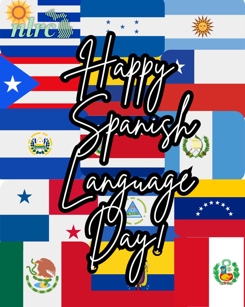 nlctlrc's tweet photo. Today we celebrate Spanish Language Day! Did you know there are 21 countries where Spanish is officially spoken? With 19 countries in Central and South America, 1 in Europe, and 1 in Africa (Equatorial Guinea), Spanish is truly a global language. Feliz Día del Idioma Español! https://t.co/vlceORMa5B