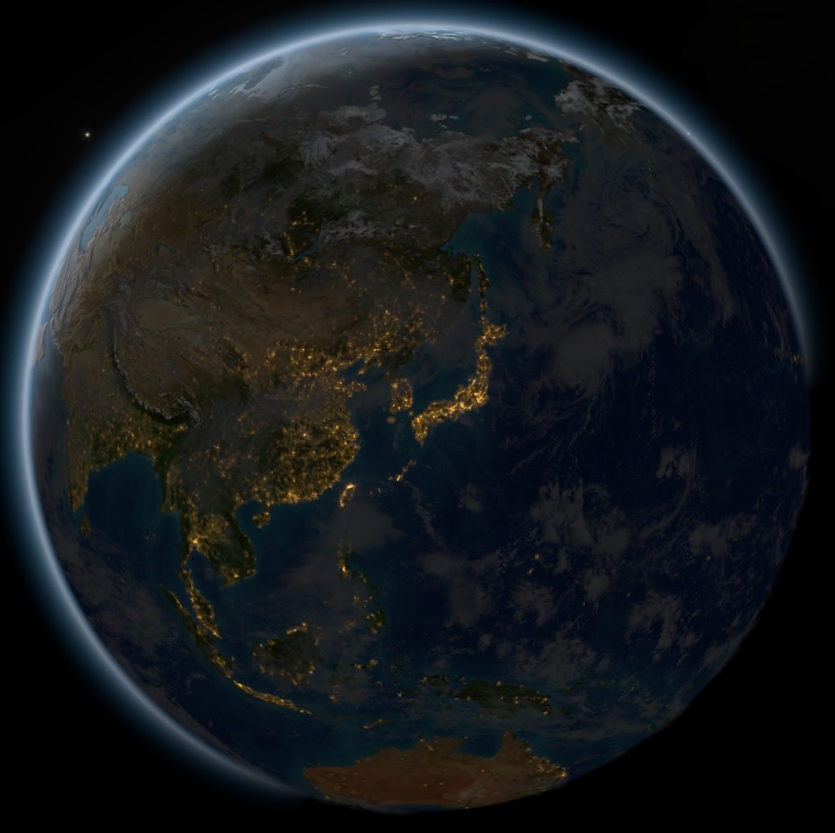 dan_atar's tweet photo. Impressions from Japan. 🇯🇵 

The view from outer space shows how Japan illuminates Asia. https://t.co/QEbO5s3myd
