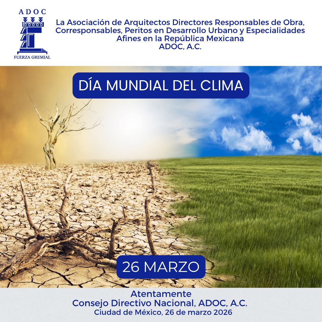 adocac's tweet photo. En el Día Mundial del Clima, la #adocnacional reafirma su compromiso gremial con una arquitectura responsable y sostenible.

Construir también es cuidar nuestro planeta. 🌱
#DíaMundialDelClima #AcciónClimática https://t.co/QOxe1NX4tq