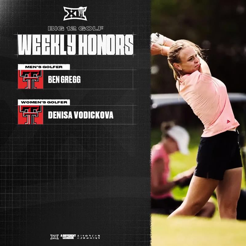 Texas Tech’s Vodickova and Gregg Sweep Big 12 Golf Weekly Awards

big12sports.com/news/2026/3/26…