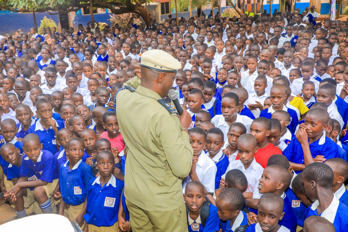 PoliceUg's tweet photo. A team from the Directorate of Traffic and Road Safety, led by SP @M_Kananura, the Directorate’s Liaison Officer, in partnership with regional traffic officers, has successfully concluded a three-day road safety awareness and sensitization campaign conducted from 24th to 26th March 2026 across primary schools in the Savannah Region.

The initiative focused on equipping learners with vital road safety knowledge while also engaging school administrators on their role in promoting safe road practices within their institutions. The campaign forms part of ongoing efforts to reduce road crashes and instill a culture of discipline, responsibility, and safety consciousness among young road users.