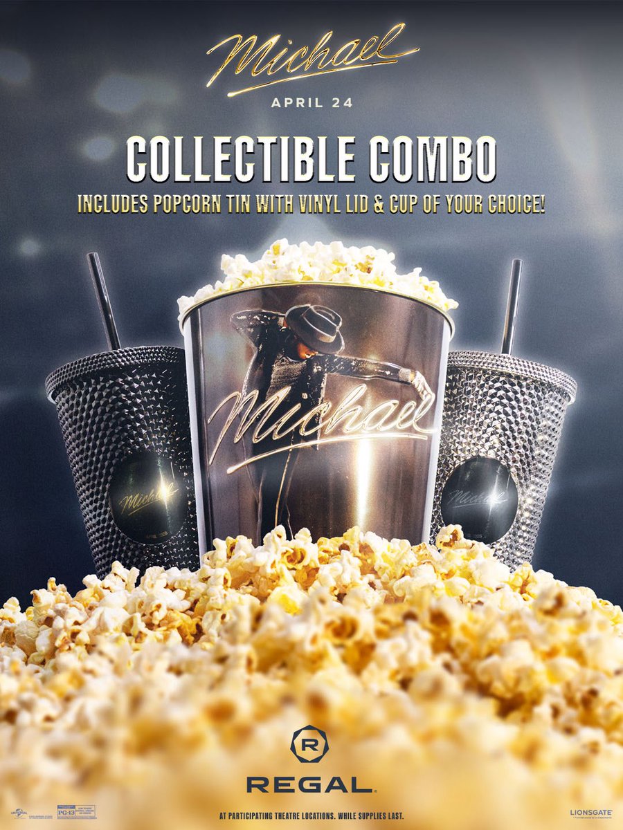 FunkoPOPsNews's tweet image. Regal Cinemas reveals their Michael Jackson popcorn bucket and cups!

#Regal #Popcorn #MichaelJackson #FunkoPOPNews