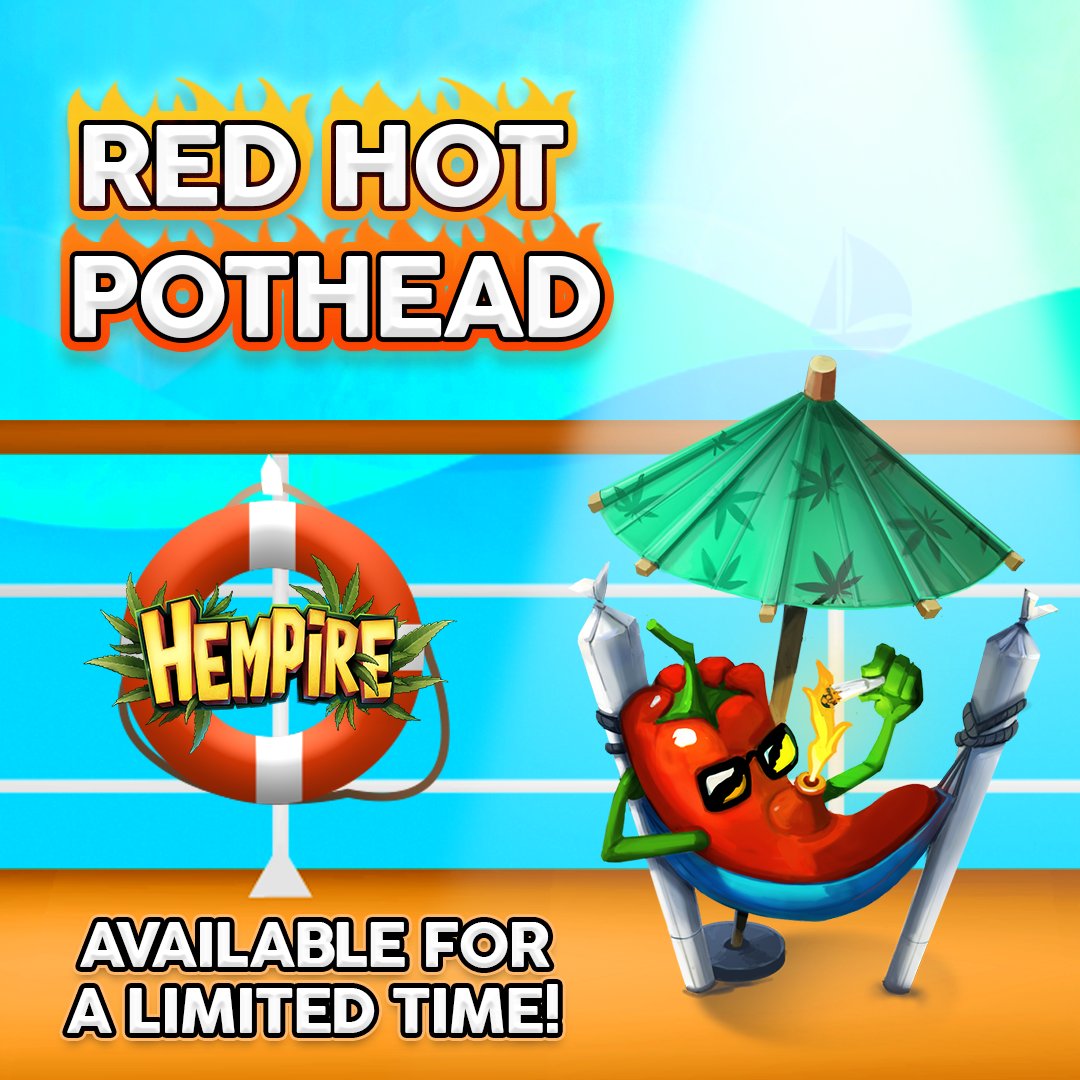 Spice up your Hempire with a little fiery flavour!
Get your Red Hot Pothead statue from MAR 26-29 while it’s still sizzling hot! 🔥

Ready to toke on a new challenge? Download Hempire today!
pulse.ly/noywxbhayt

#hempiregame #hempire #summer