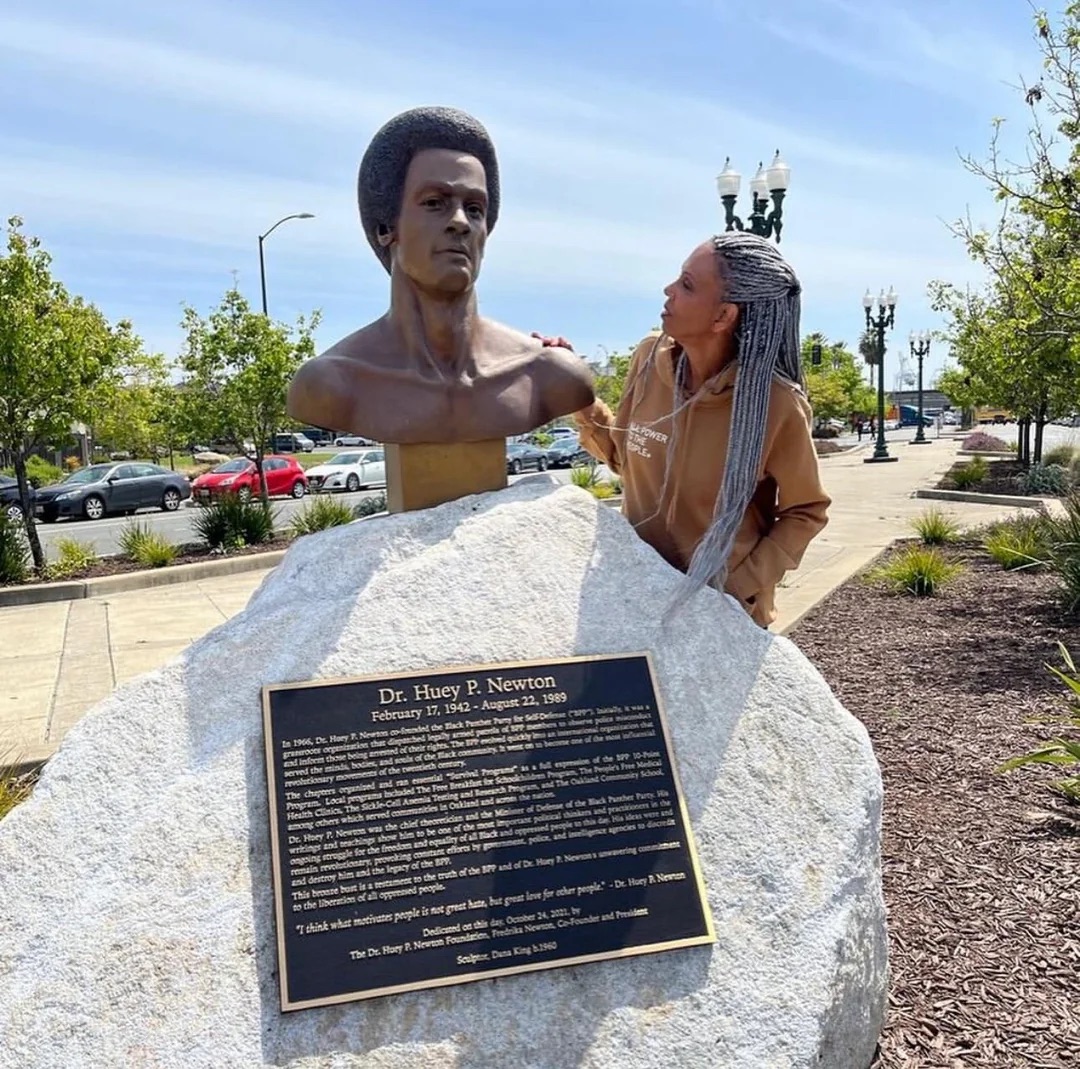 Huey P Newton and his second wife, Fredrika. They were married from 1984 to Huey’s death in 1989.