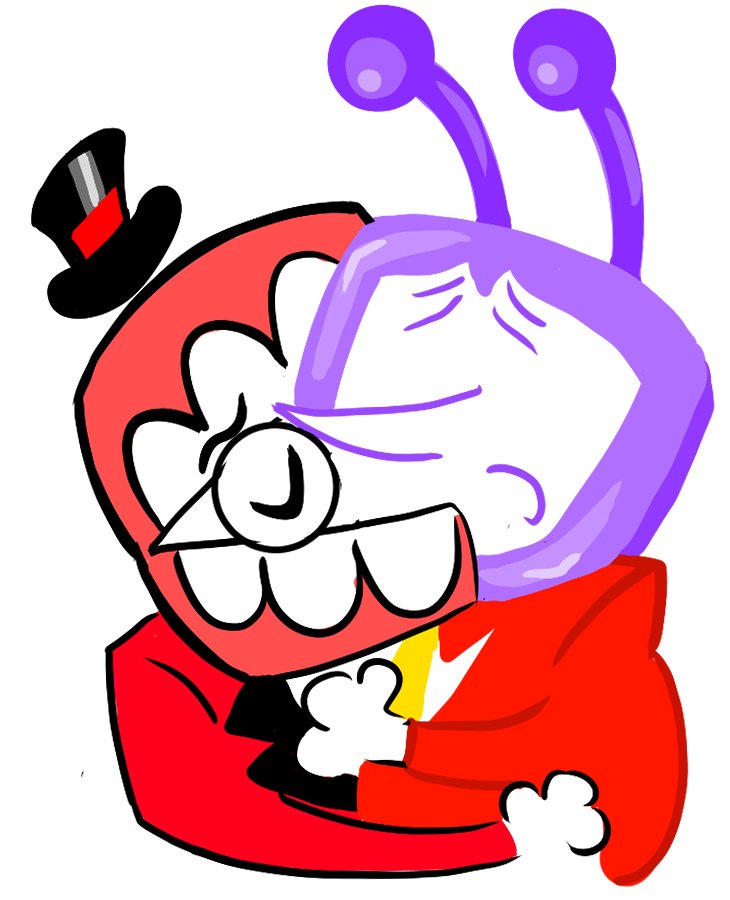 Yummi_moss's tweet photo. My first contribution for the new crackship (i'll call it CRTeeth)
#Tenna
#Caine
#tadc 
#deltarune 
#CRTeeth https://t.co/qgOB7972PD