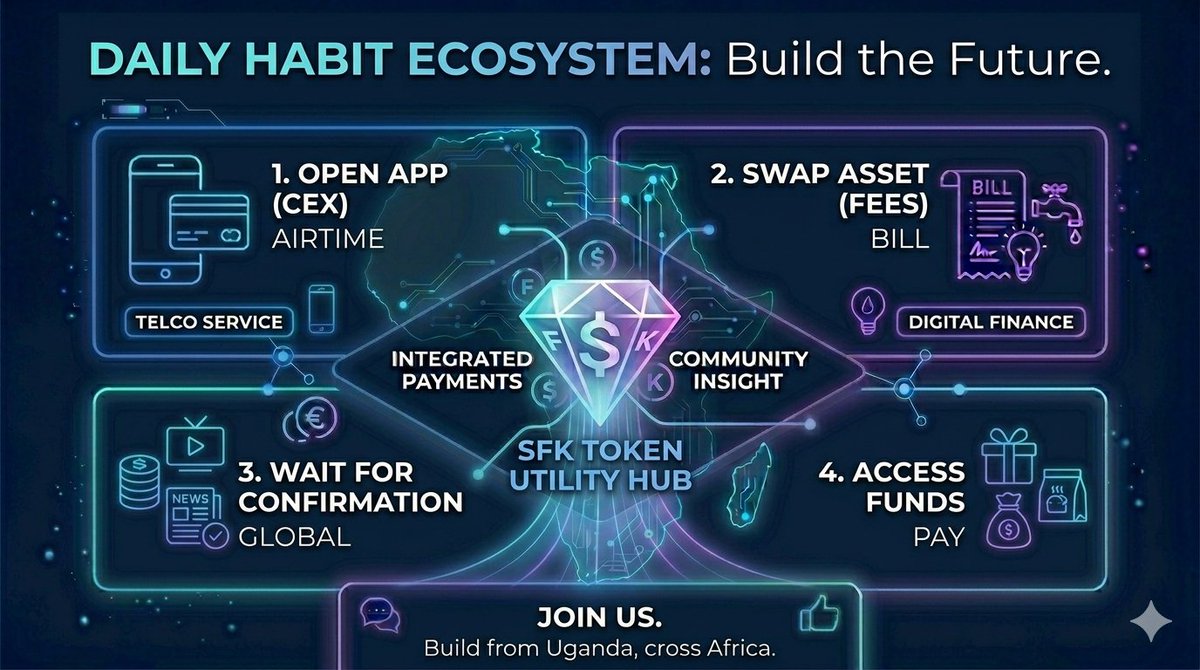 SFKtoken's tweet photo. quick one 

what’s something you pay for so often
you don’t even think about it anymore?
airtime?
data?
subscriptions?
something else?

that’s where real adoption hides.
#Web3Community #SFKToken #CryptoAfrica #DeFiUseCases #BlockchainAdoption https://t.co/ULmEzAlRTJ