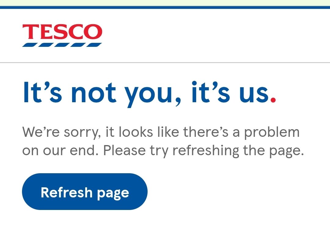 Chilly1989's tweet photo. @CathyGoodwin159 @Tesco Glad its not just me. I've sent them a DM so hopefully resolved soon. https://t.co/qSHZ1O4hAc
