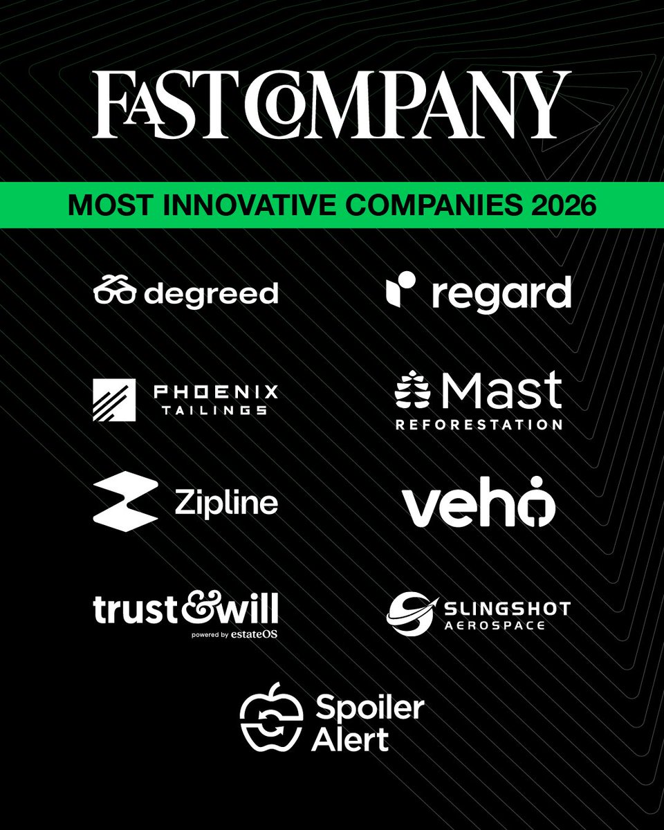 Join us in celebrating the 9 Techstars portfolio companies named to Fast Company's The World's Most Innovative Companies of 2026 list!

✈️ Zipline (Techstars 2011) is bringing drone deliveries to the masses.

📦 Veho (Techstars 2019) is reinventing delivery for the e-commerce
