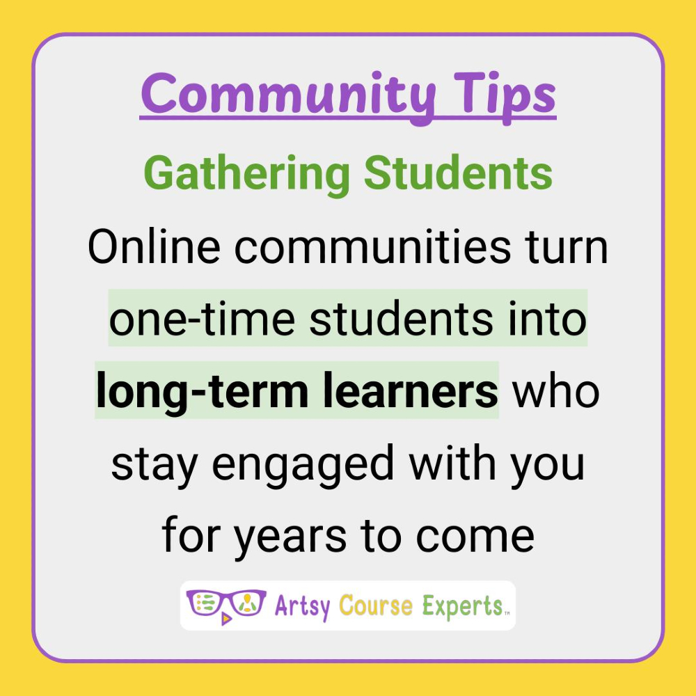 ArtsyCourseExp's tweet photo. Are you creating a free or premium space where your students can connect, ask questions, and grow together beyond your training?

#Community #Marketing #OnlineLearning #Creator #creative 

https://t.co/jdKyMdc4LT https://t.co/atyASWPupv