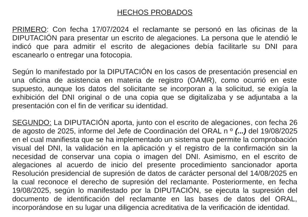caty_pou's tweet photo. 💥💥💥 Resolución de la #AEPD MEGA IMPORTANTE para las #AdministracionesPúblicas 💥💥💥
📌 PS-00138-2025 (Publicado marzo 2026)
✅ Solicitud de copia del #DNI para presentar escrito de alegaciones #OAMR 
➡️ Infracción art. 5.1.c) RGPD 👀👇🏼
https://t.co/eHR31hGxs2 https://t.co/iwzJWLolGi