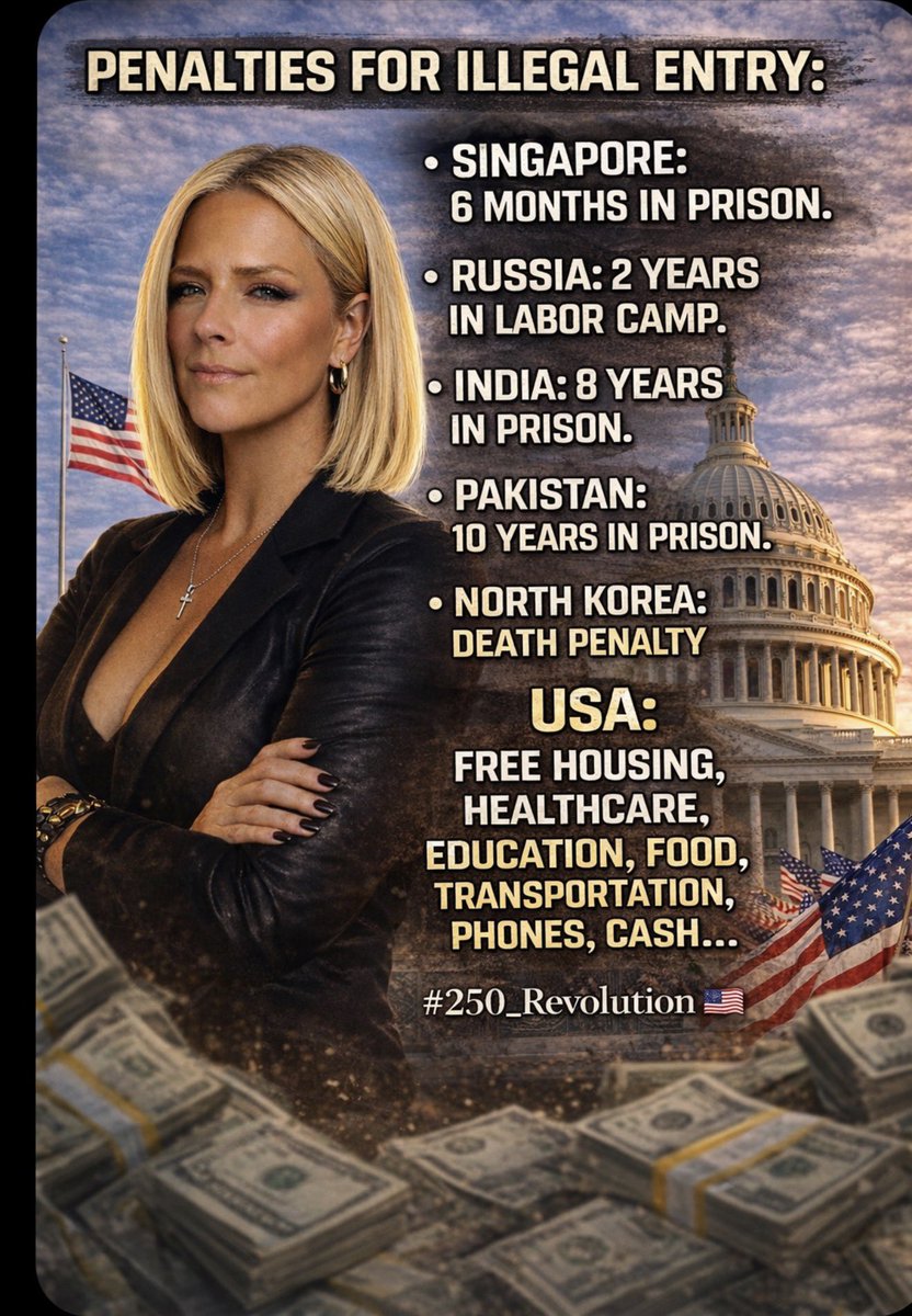 250_Revolution's tweet photo. Every country has consequences—
except the one footing the bill. With OUR 💰💰
Make it make sense. 🇺🇸 #250_Revolution https://t.co/VMm4XSuqid