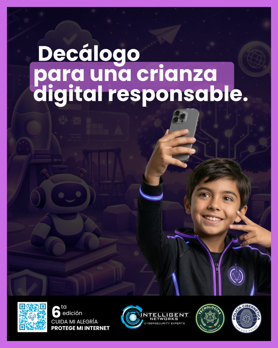 CiberneticaSLP's tweet image. La privacidad también protege en internet 
Enséñales a:
✔ Usar perfiles adecuados
✔ Activar controles parentales
✔ Configurar privacidad
✔ Evitar compartir datos personales
✔ Desactivar ubicación
@inetworksmx
#BeIntelligent #CuidaMiAlegria #ProtegeMiInternet #Ciberseguridad