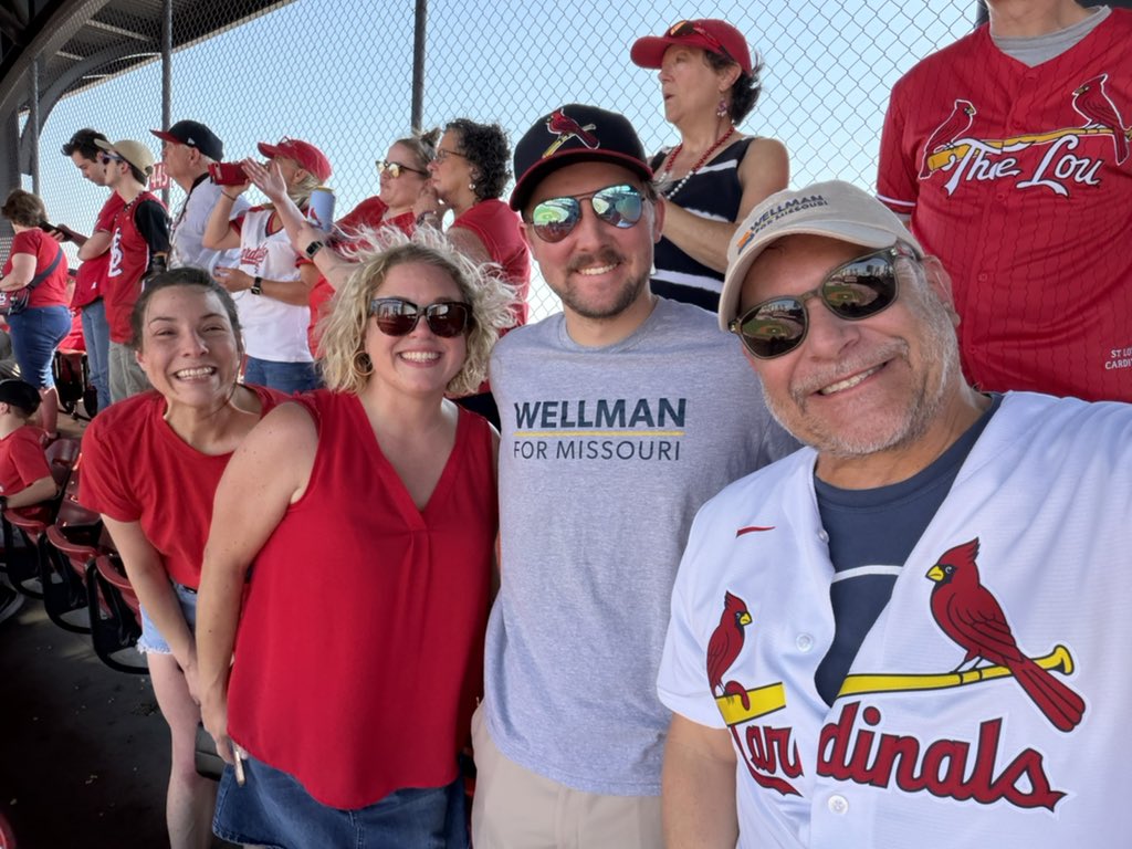 FPWellman's tweet image. A beautiful afternoon in Busch Stadium for Opening Day 2026 with Team Wellman! Let’s go @cardinals! #TeamWellman @wellmanformo #StLouis #missouri #OpeningDay