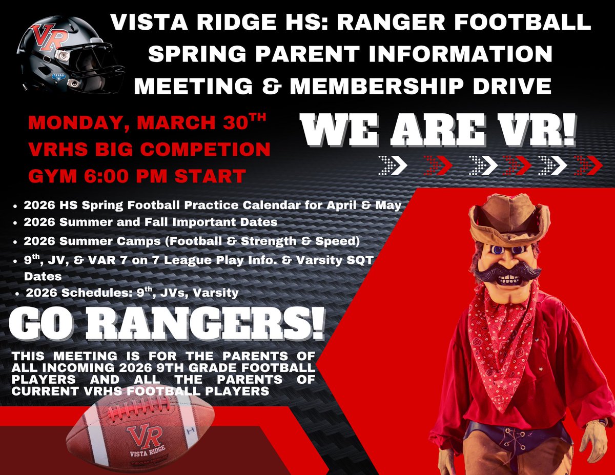 Vista Ridge Football tweet media