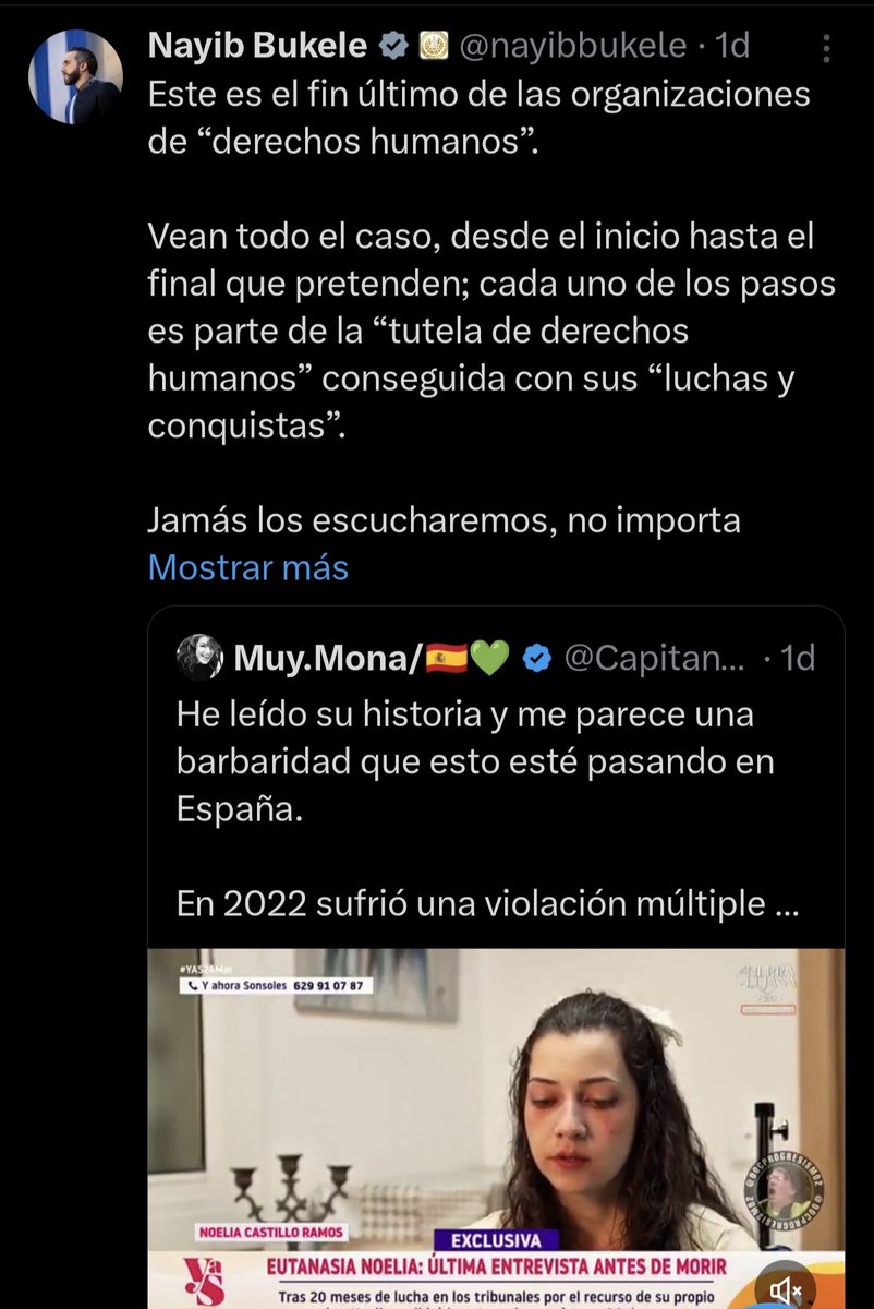 Como su muerte no va a pasar en una cárcel donde la puede ocultar bajo la alfombra ahí sí se preocupa

Le creería un poco más su "preocupación" si le importara un poquito más la lucha de las mujeres, pero eso también le molesta

Calladas y aguantando injusticias nos quiere