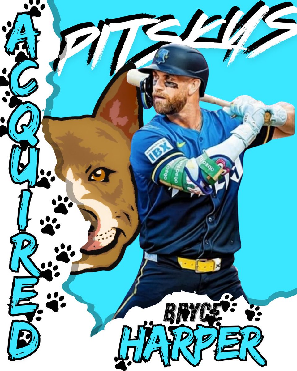 The Pitskys have acquired first baseman, Bryce Harper! 

#PitskyPower🐾 #MLBtheShow
