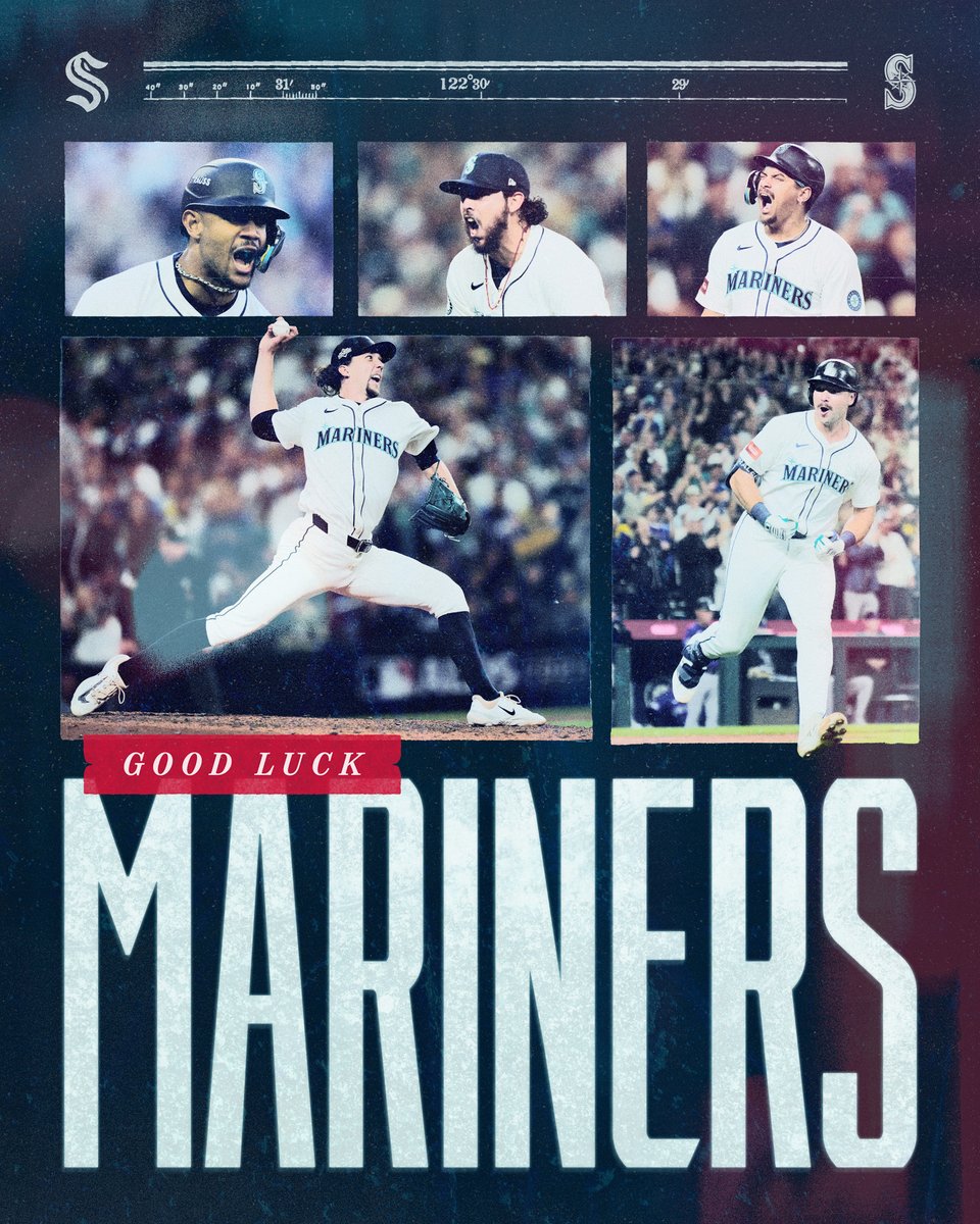 SeattleKraken's tweet photo. IT'S OPENING DAY! Good luck this season, @Mariners! #TridentsUp https://t.co/8UcPL5tyy4