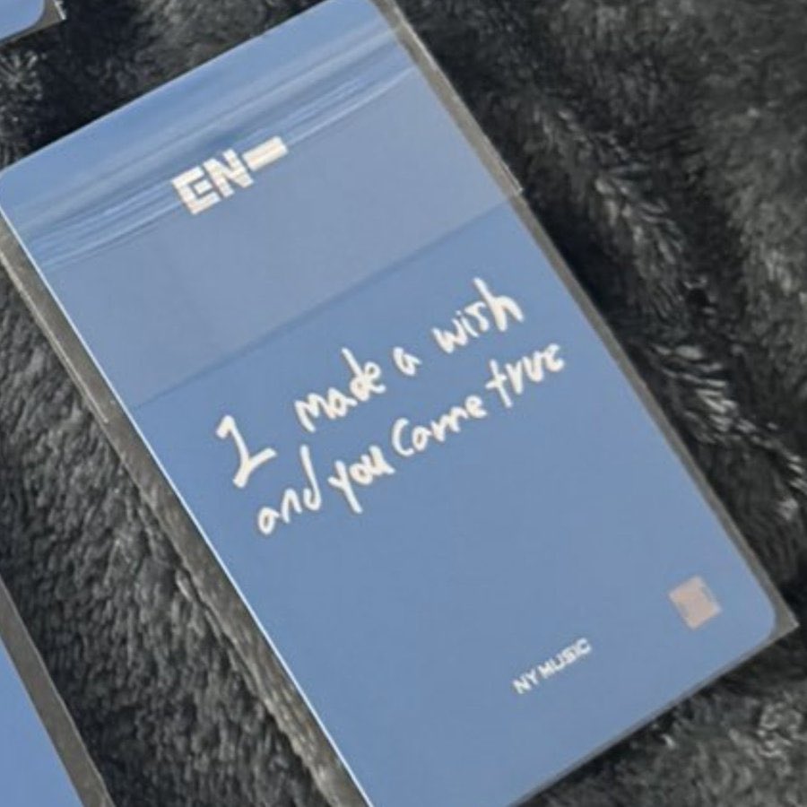 byulikeu's tweet photo. Heeseung’s NY music lucky draw photocard message on the back:
“I MADE A WISH AND YOU CAME TRUE.”

how did you give up on him this fast…?
we NEED to see him back with the members again, give him the career he actually deserves. #ENHYPEN_IS_7